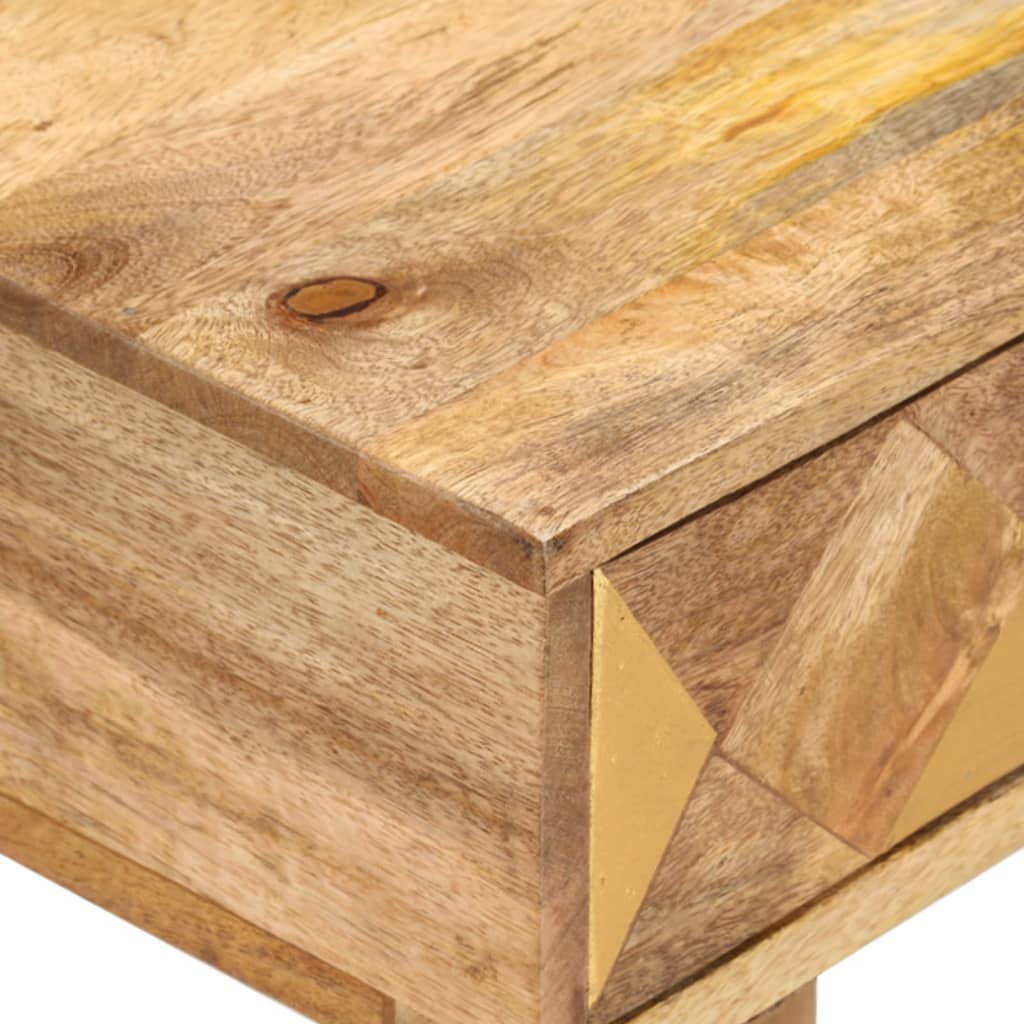vidaXL Bedside Cabinet 16.9"x11.8"x22.8" Solid Mango Wood