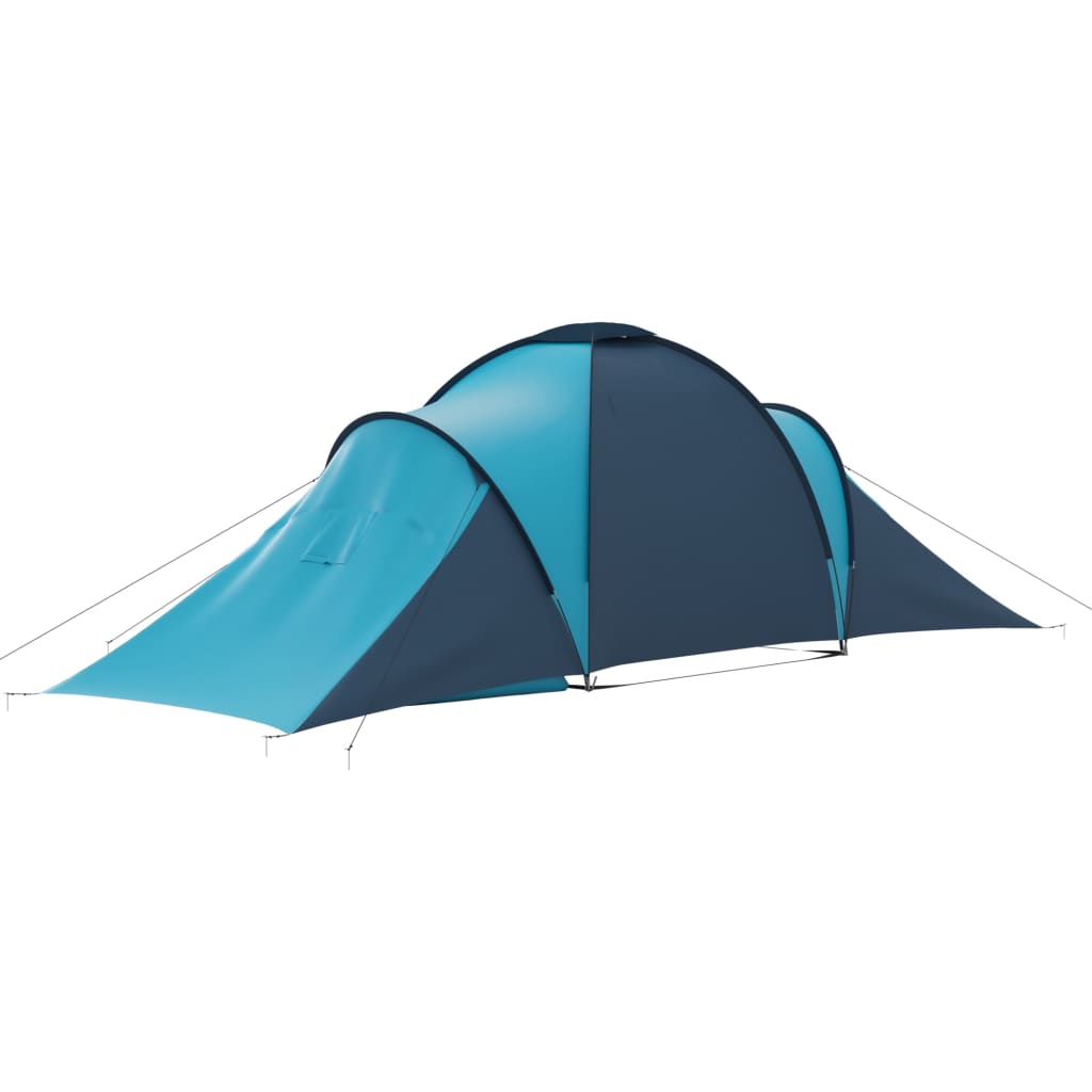 vidaXL Camping Tent 6 Persons Blue and Light Blue