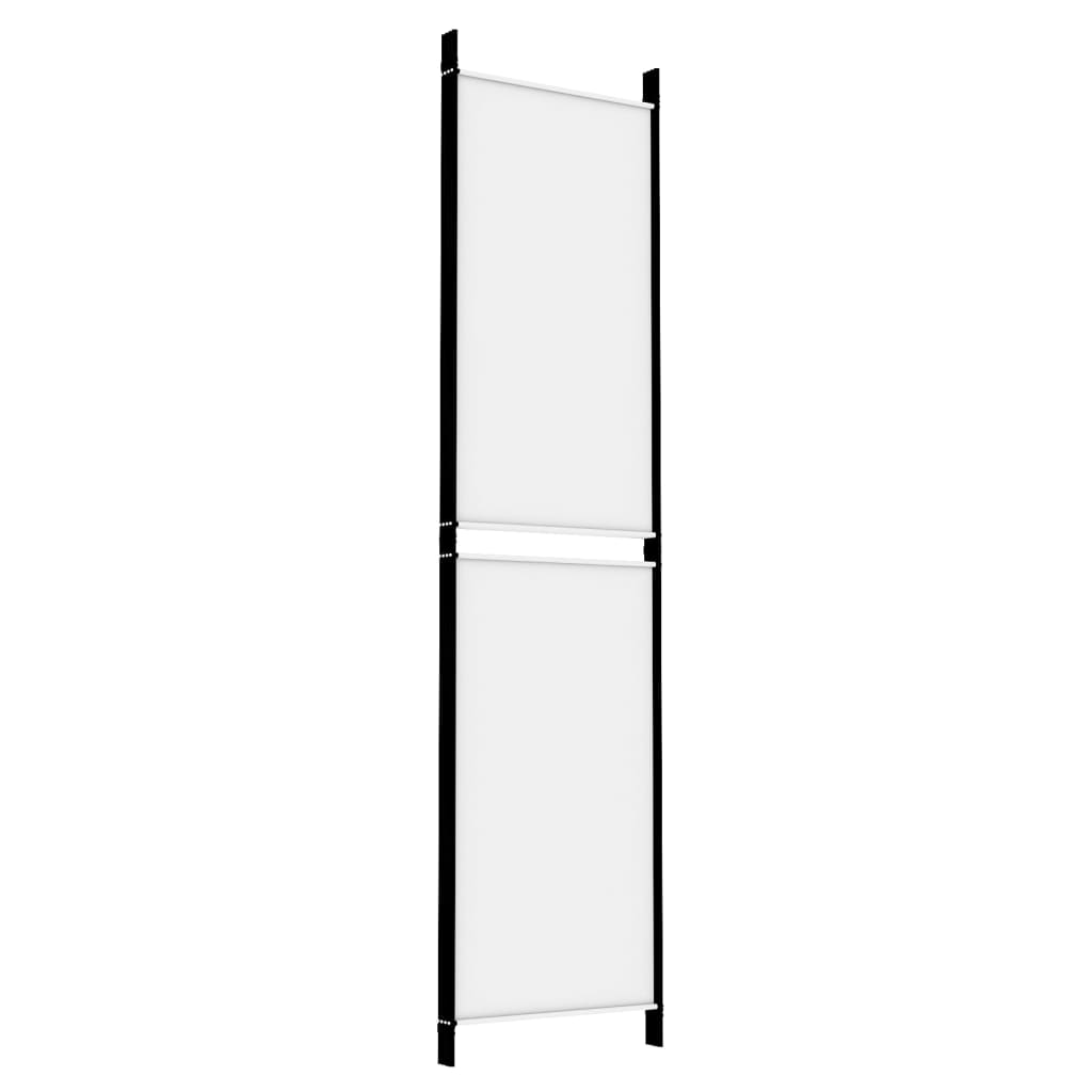 vidaXL 4-Panel Room Divider White 78.7"x78.7" Fabric
