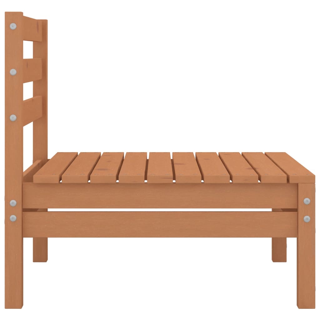 vidaXL 3 Piece Patio Lounge Set Solid Wood Pine Honey Brown