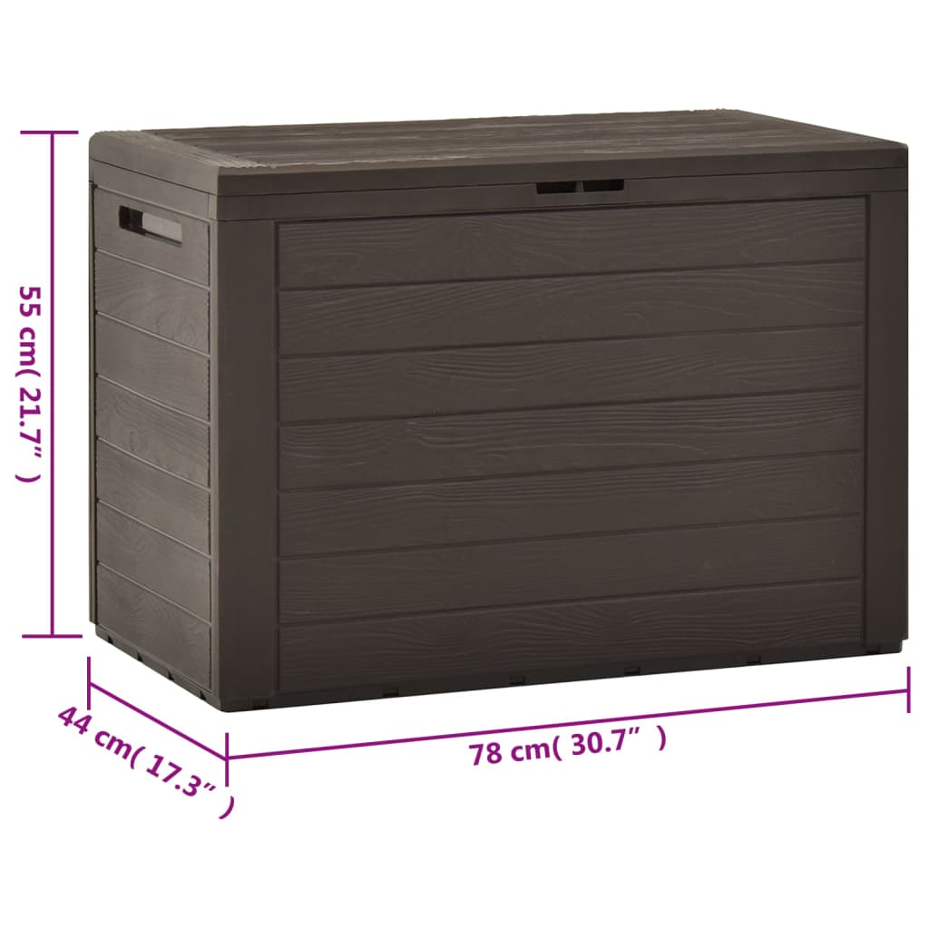 vidaXL Patio Storage Box Brown 30.7"x17.3"x21.7"