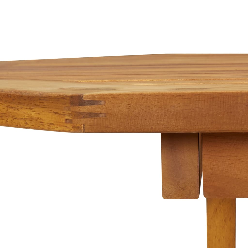 vidaXL Folding Patio Table 53.1"x33.5"x29.5" Solid Acacia Wood