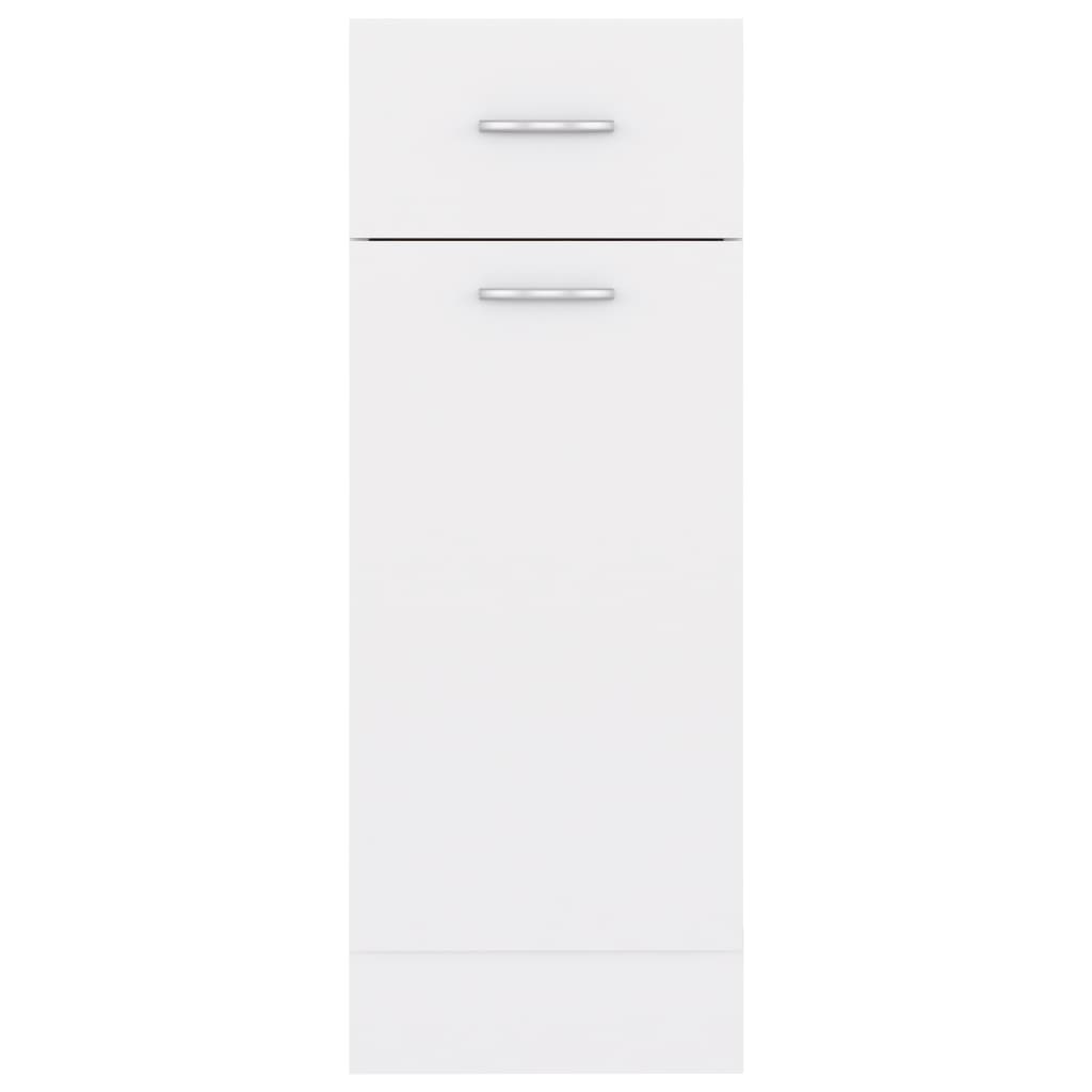 vidaXL Drawer Bottom Cabinet White 11.8"x18.1"x32.1" Engineered Wood
