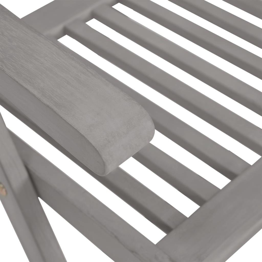 vidaXL Patio Reclining Chairs 4 pcs Gray Solid Acacia Wood