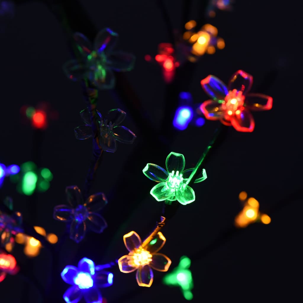vidaXL Christmas Tree 128 LEDs Colorful Light Cherry Blossom 4 ft