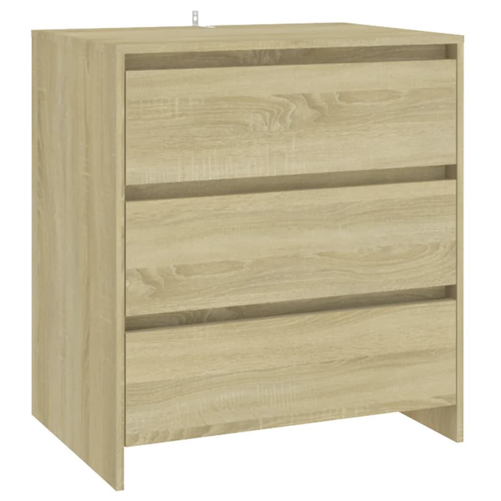 vidaXL Sideboard Sonoma Oak 27.6"x16.1"x29.5" Engineered Wood