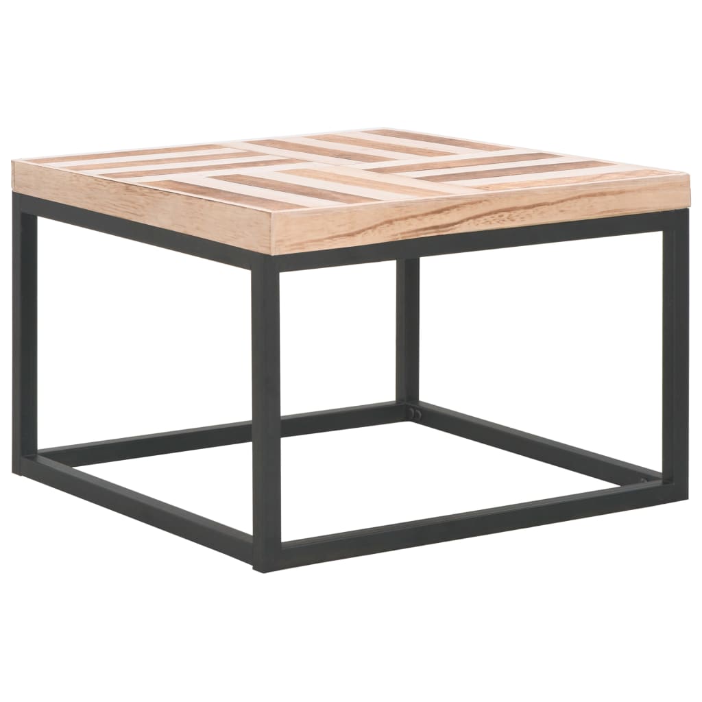 vidaXL Coffee Table 19.7"x19.7"x13" Solid Wood