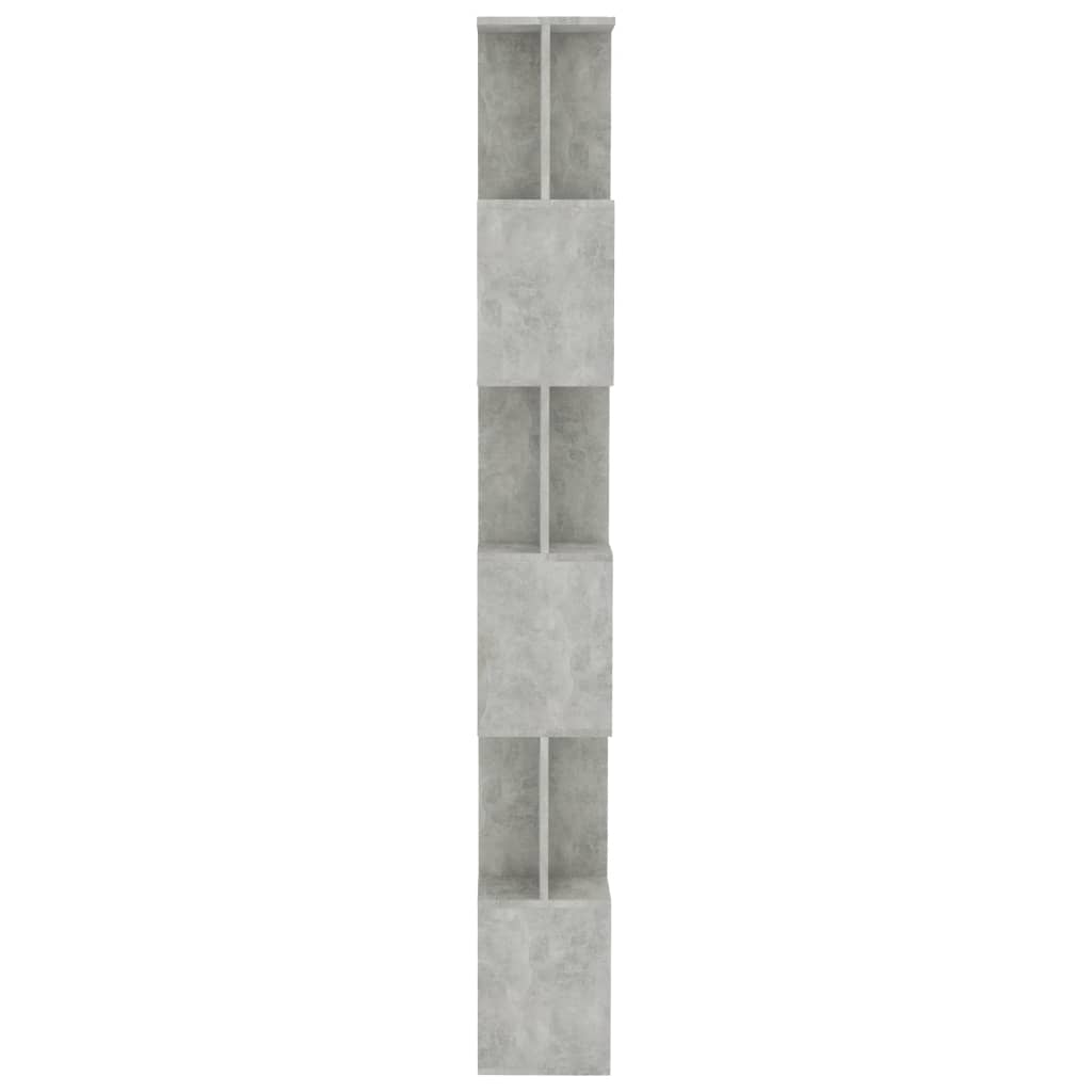 vidaXL Book Cabinet/Room Divider Concrete Gray 31.5"x9.4"x75.6" Engineered Wood