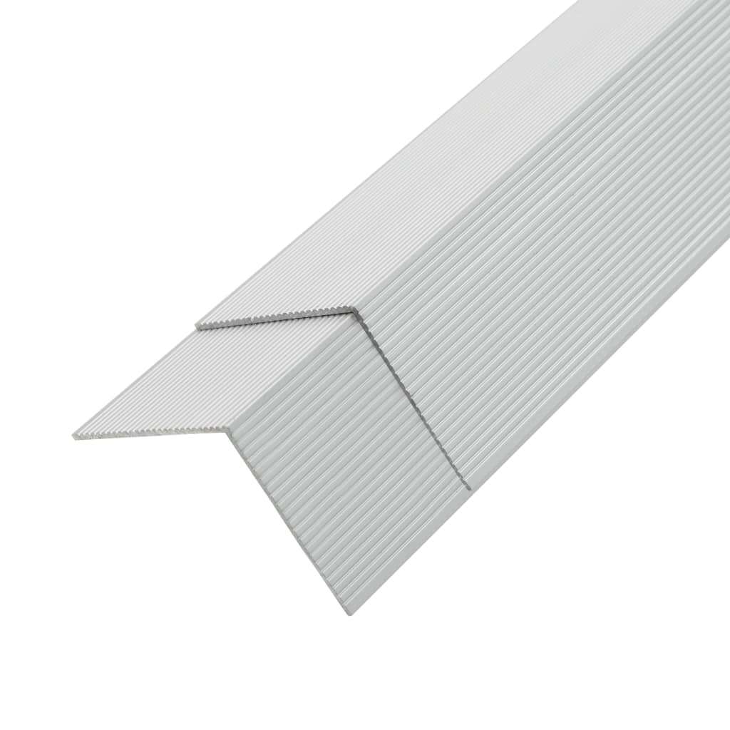 vidaXL 5 pcs Decking Angle Trims Aluminium 66.9" Silver