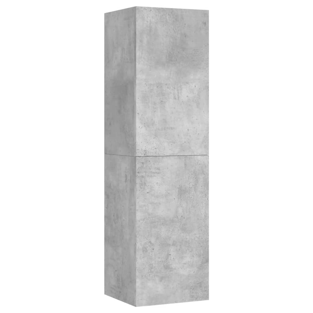 vidaXL TV Stands 4 pcs Concrete Gray 12"x11.8"x43.3" Engineered Wood