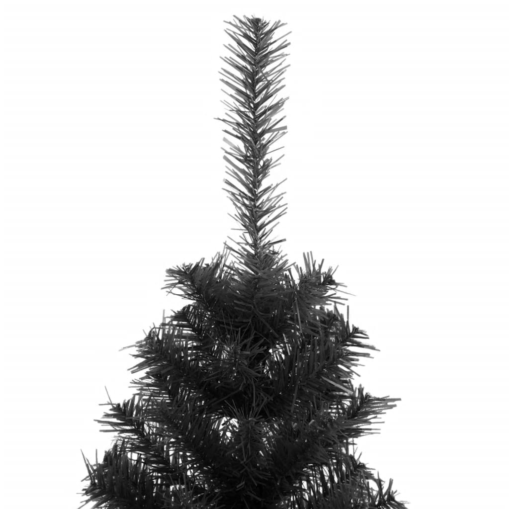 vidaXL Artificial Christmas Tree with Stand Black 59.1" PVC