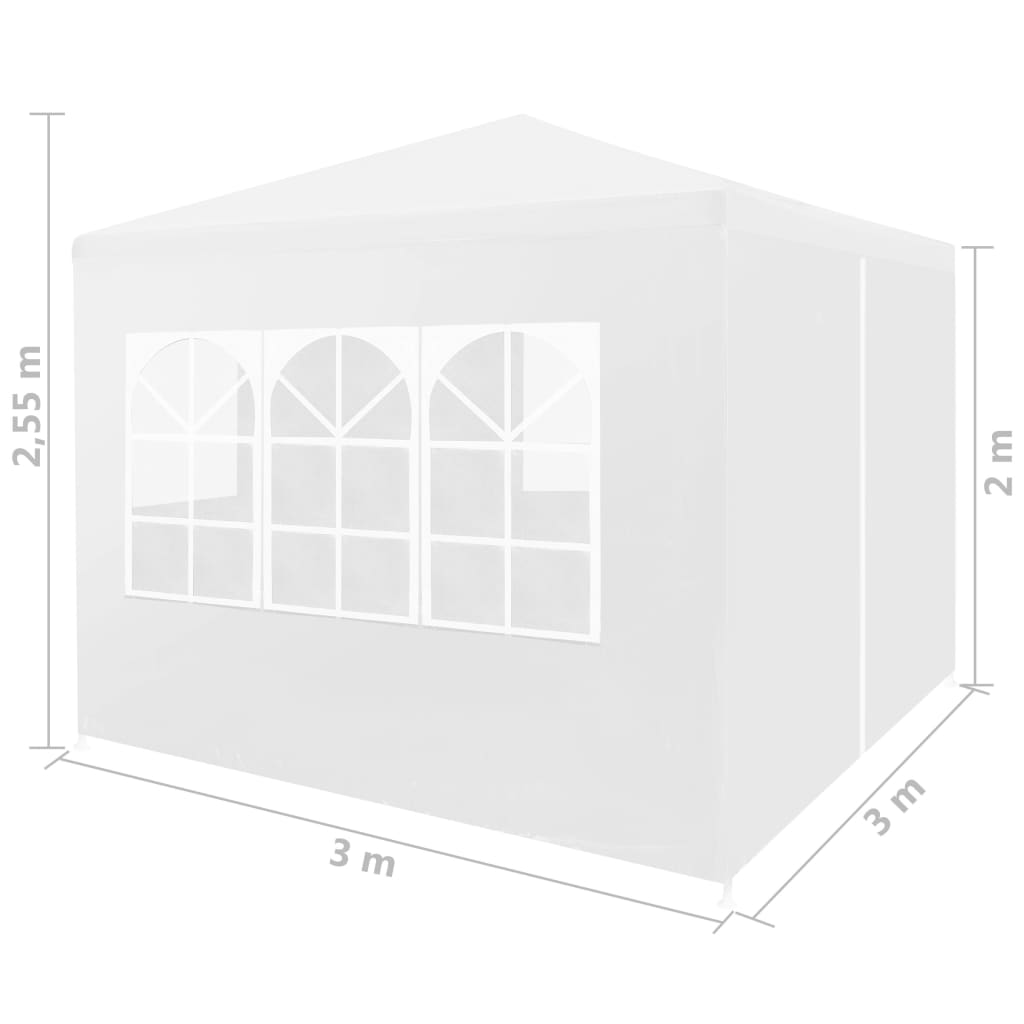 vidaXL Party Tent 9'10"x9'10" White