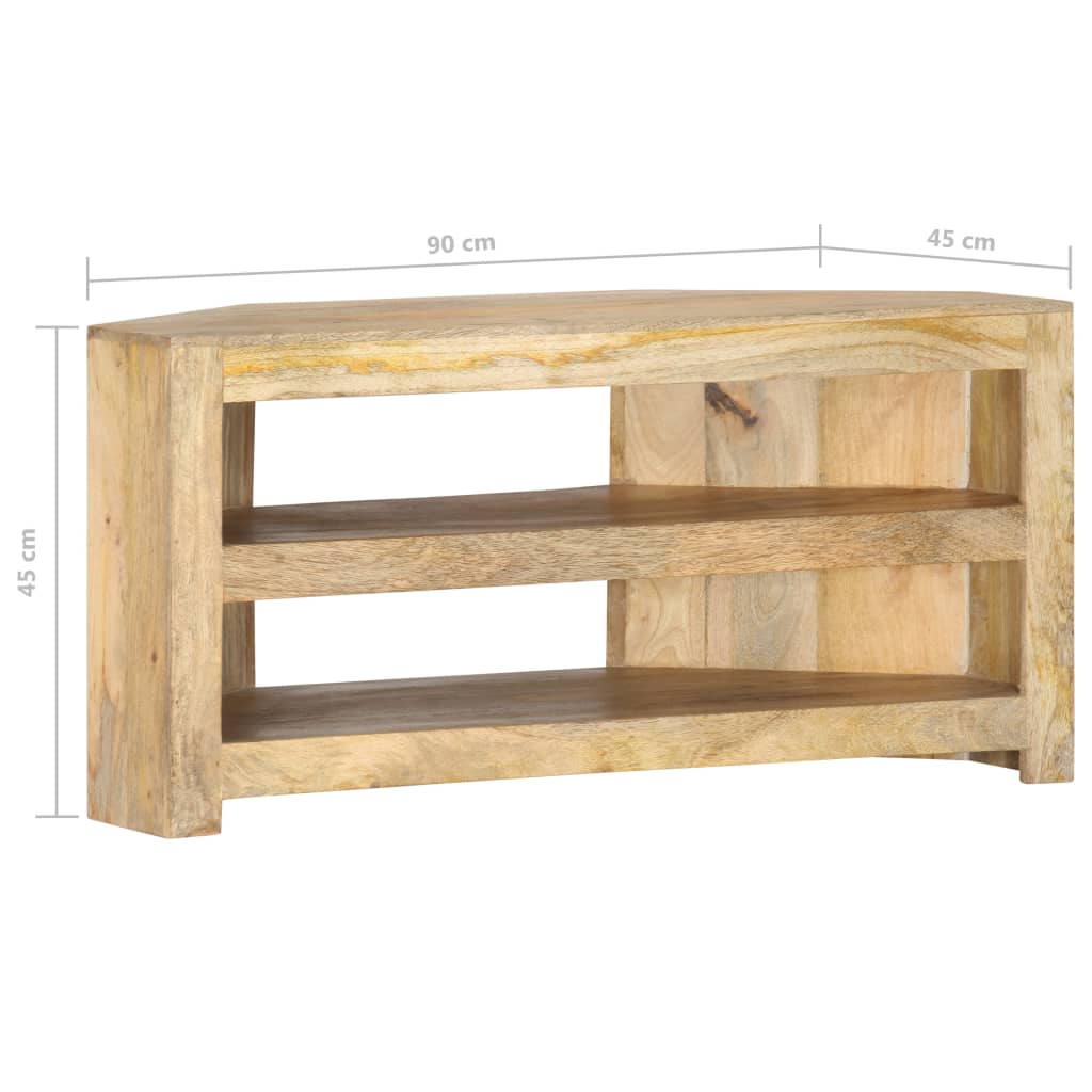 vidaXL Corner TV Cabinet 35.4"x17.7"x17.7" Solid Wood Mango