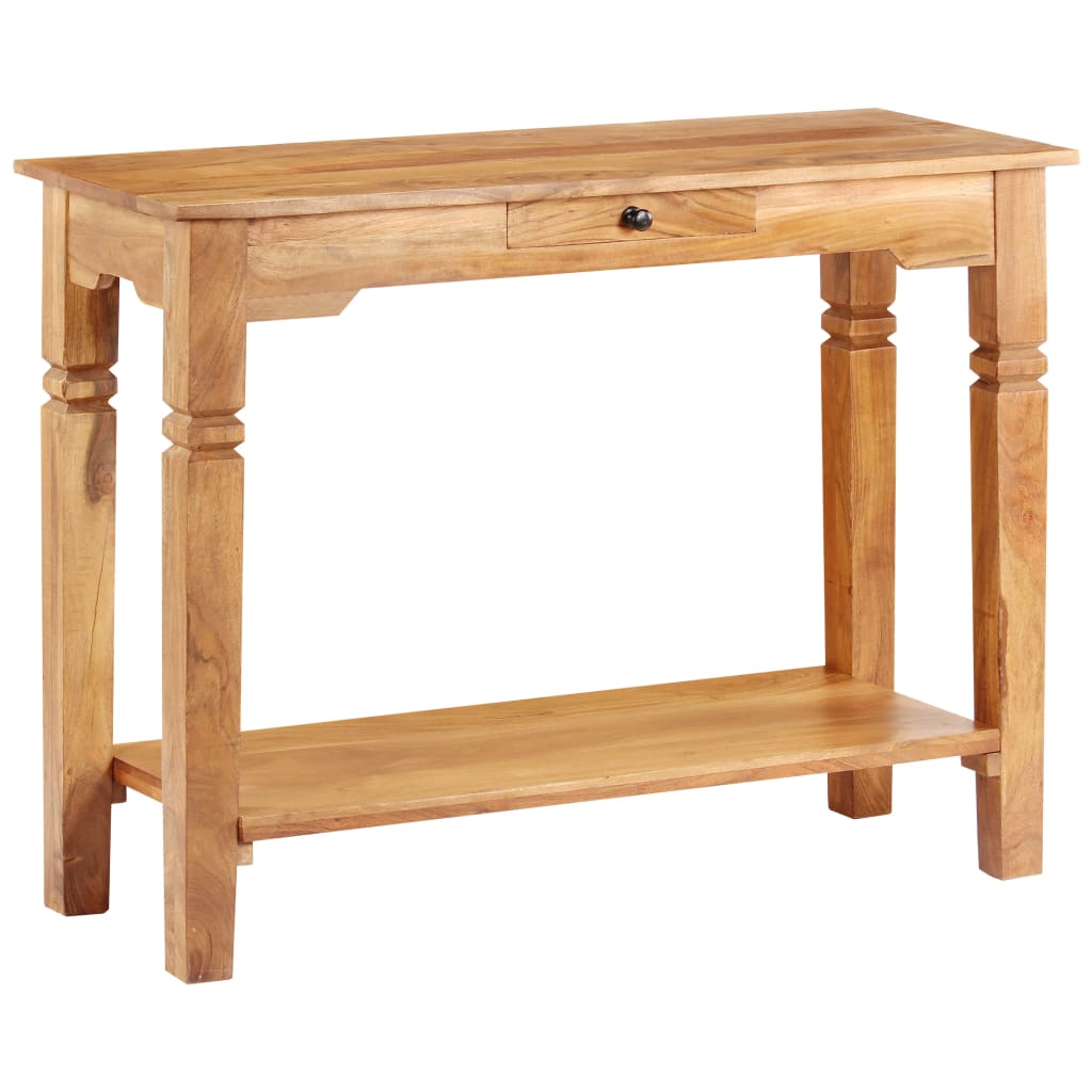 vidaXL Console Table 39.4"x15.7"x29.9" Solid Wood Acacia