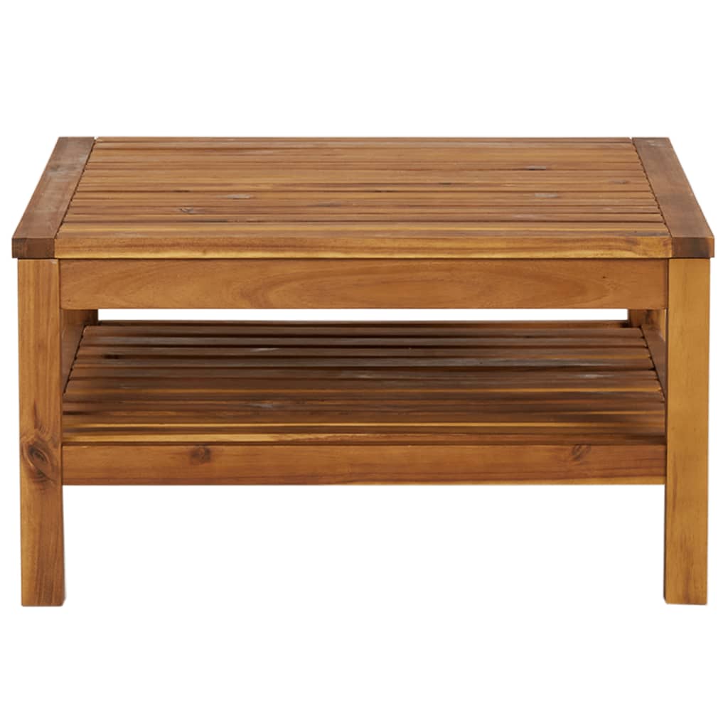 vidaXL Coffee Table 25.6"x25.6"x13.8" Solid Acacia Wood