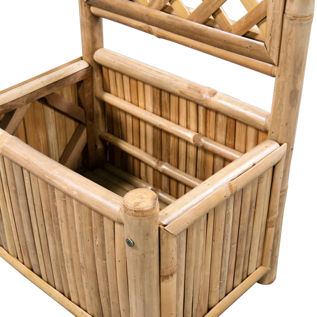 vidaXL Garden Raised Bed with Trellis Bamboo 15.7"