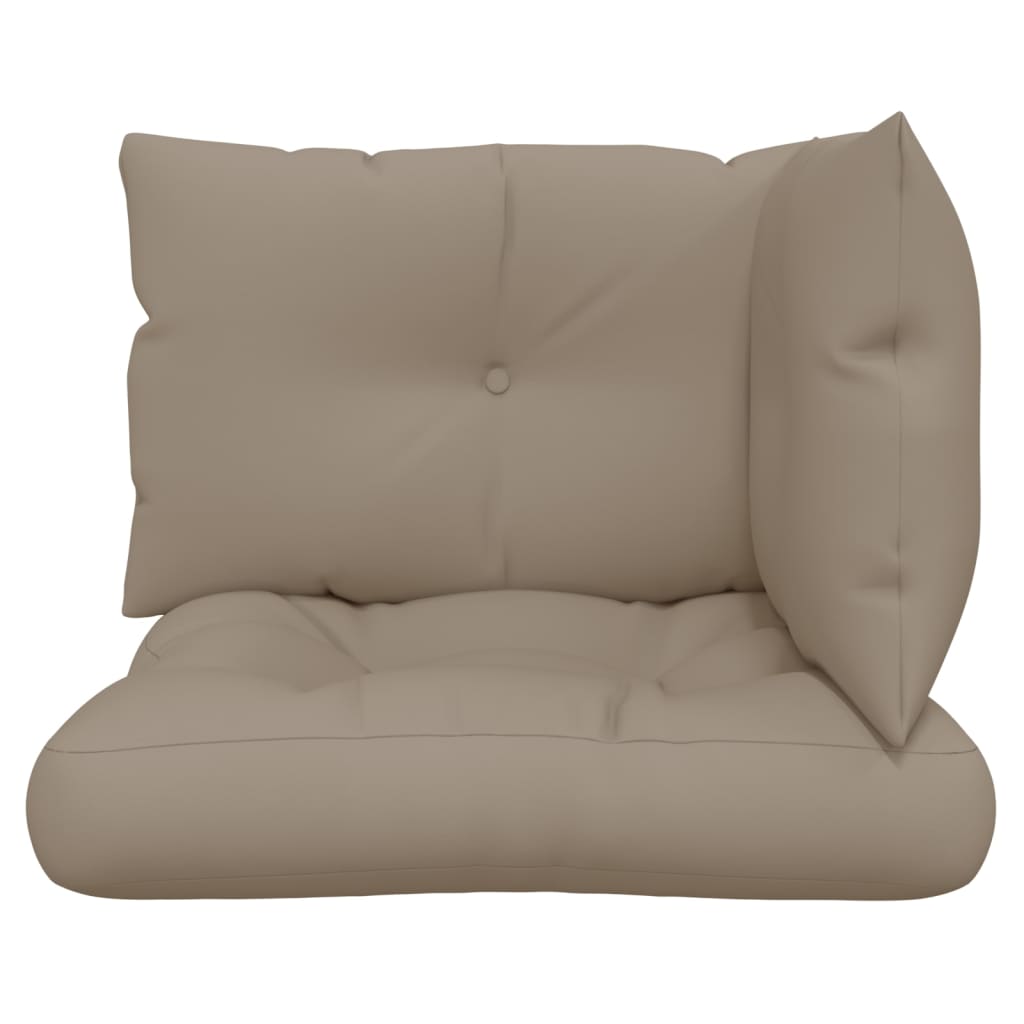 vidaXL Pallet Sofa Cushions 3 pcs Taupe Fabric