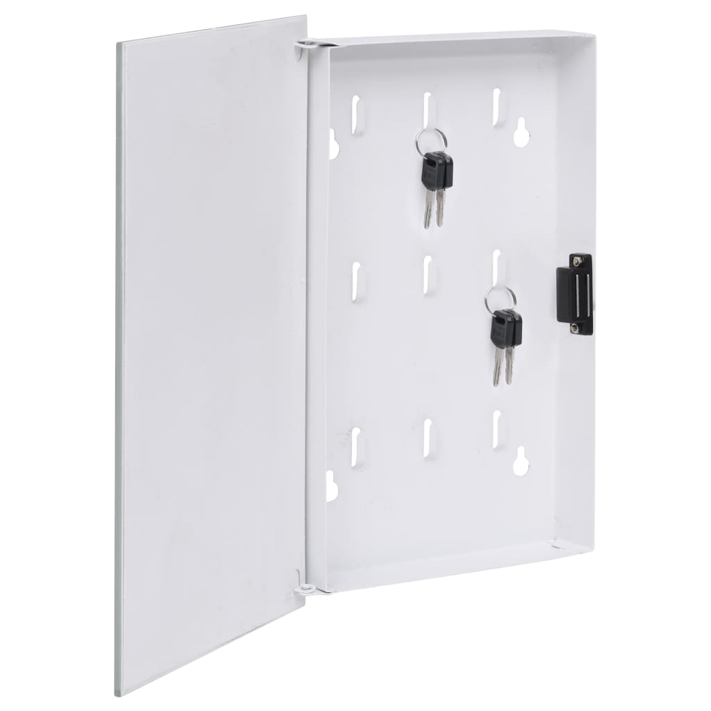 322778 vidaXL Key Box with Magnetic Board White 30x20x5,5 cm