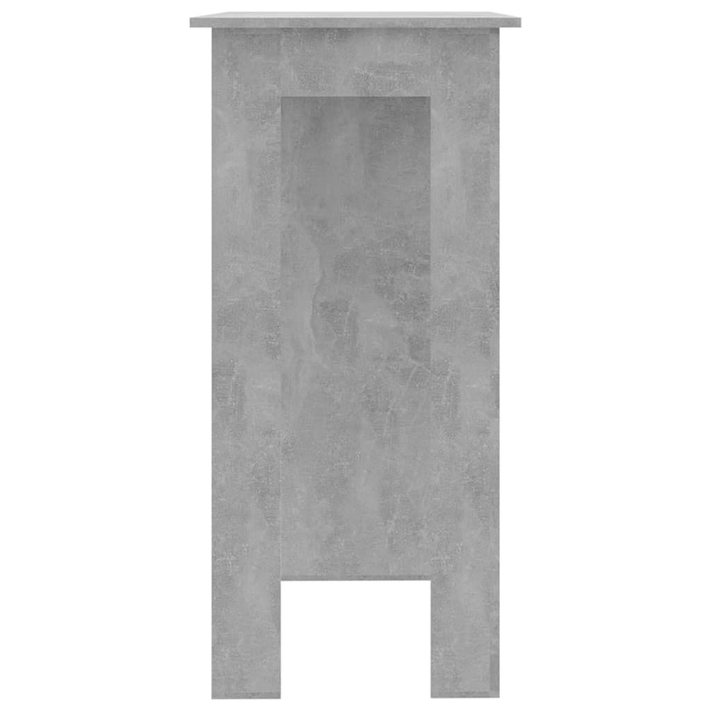 vidaXL Bar Table with Shelf Concrete Gray 40.2"x19.7"x40.7" Engineered Wood