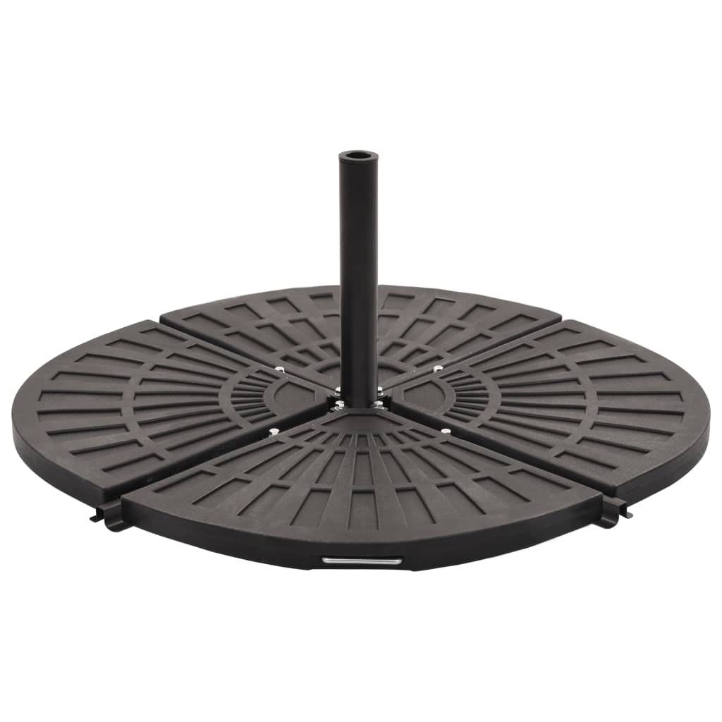 vidaXL Umbrella Weight Plate Black Fan-shaped 30.9 lbs