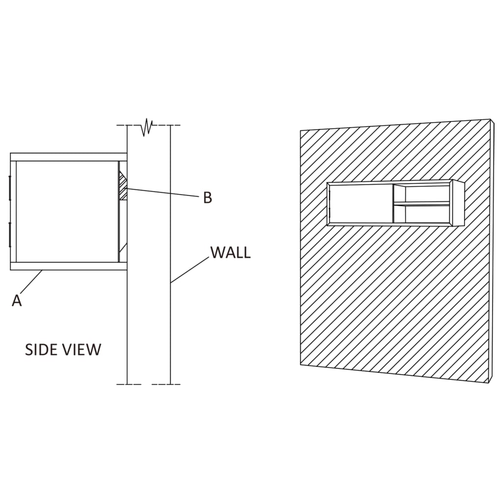 vidaXL Wall-mounted TV Cabinet 35.4"x11.8"x11.8" Solid Teak Wood