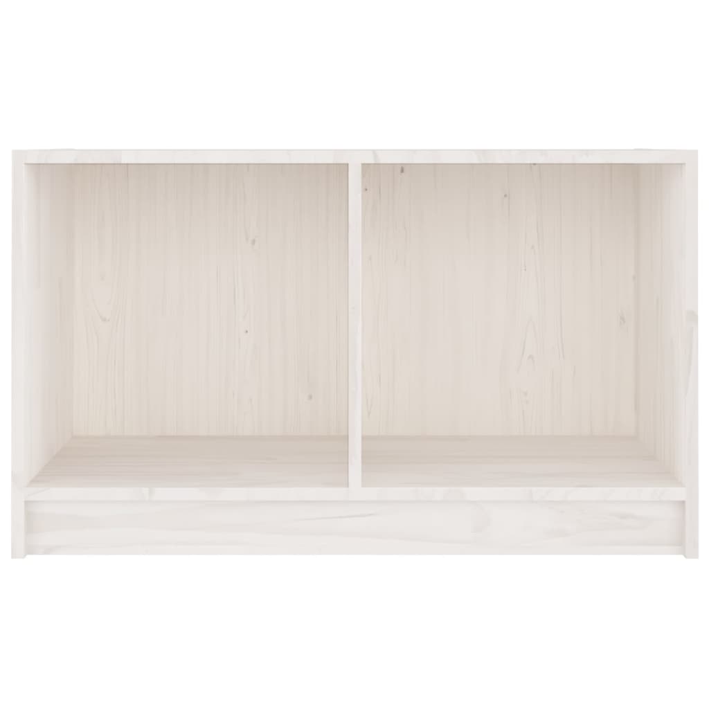 vidaXL TV Stand White 27.6"x13"x16.5" Solid Wood Pine