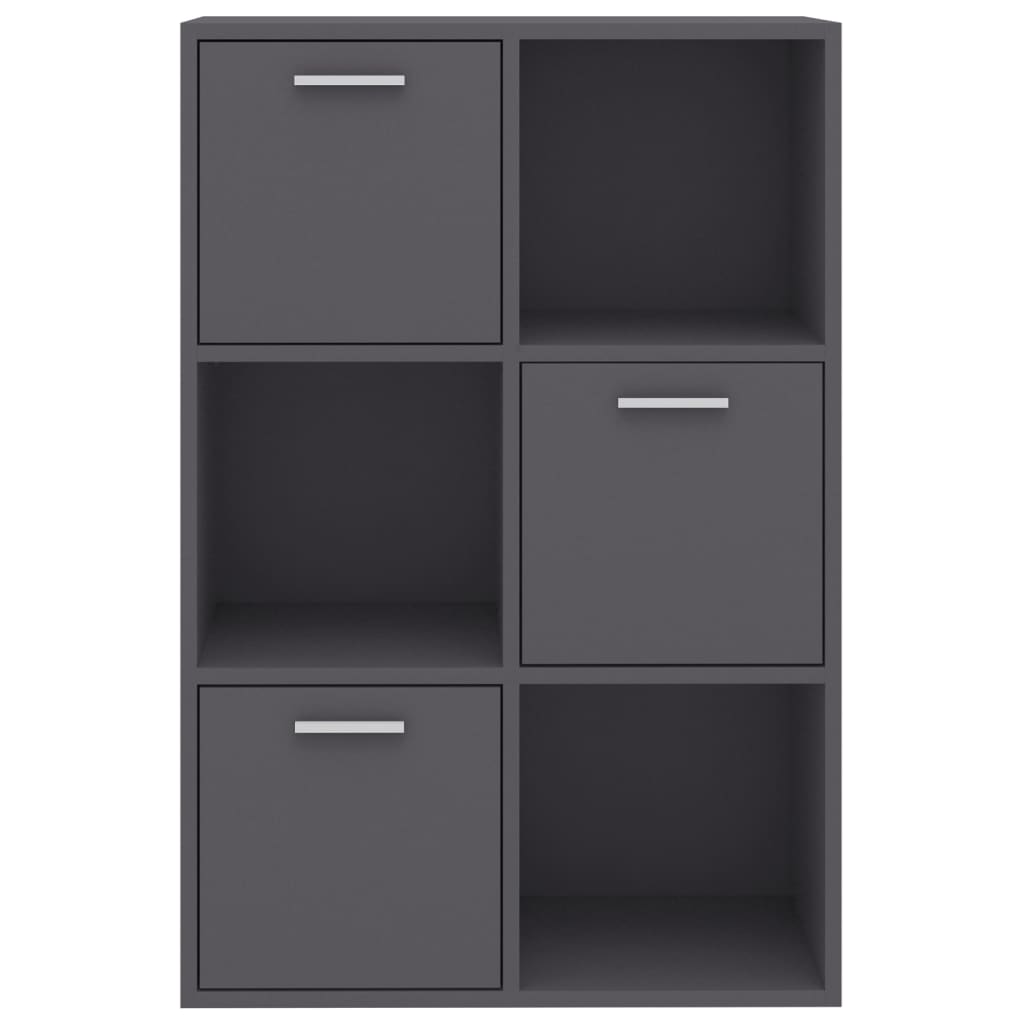 vidaXL Storage Cabinet Gray 23.6"x11.6"x35.4" Engineered Wood