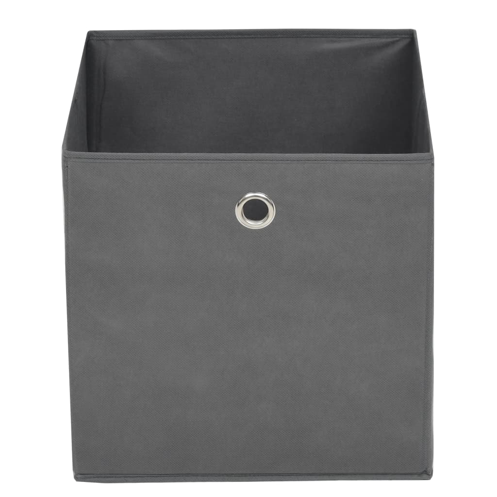 vidaXL Storage Boxes 10 pcs Non-woven Fabric 12.6"x12.6"x12.6" Gray