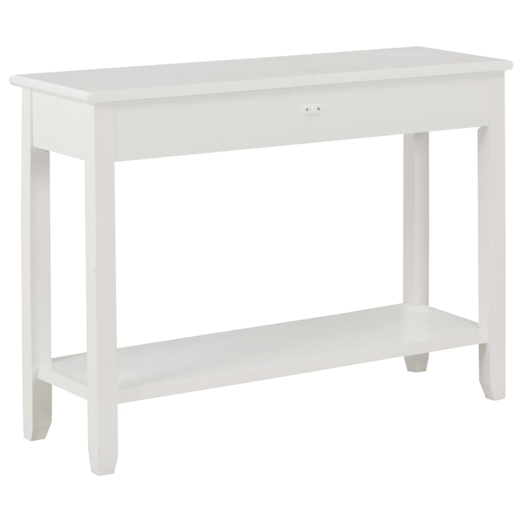 vidaXL Console Table White 43.3"x13.7"x31.4"Wood