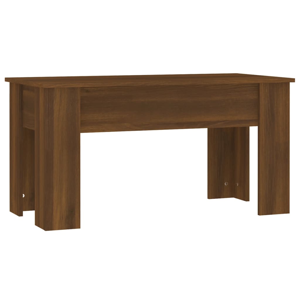 vidaXL Coffee Table Brown Oak 39.8"x19.3"x20.5" Engineered Wood