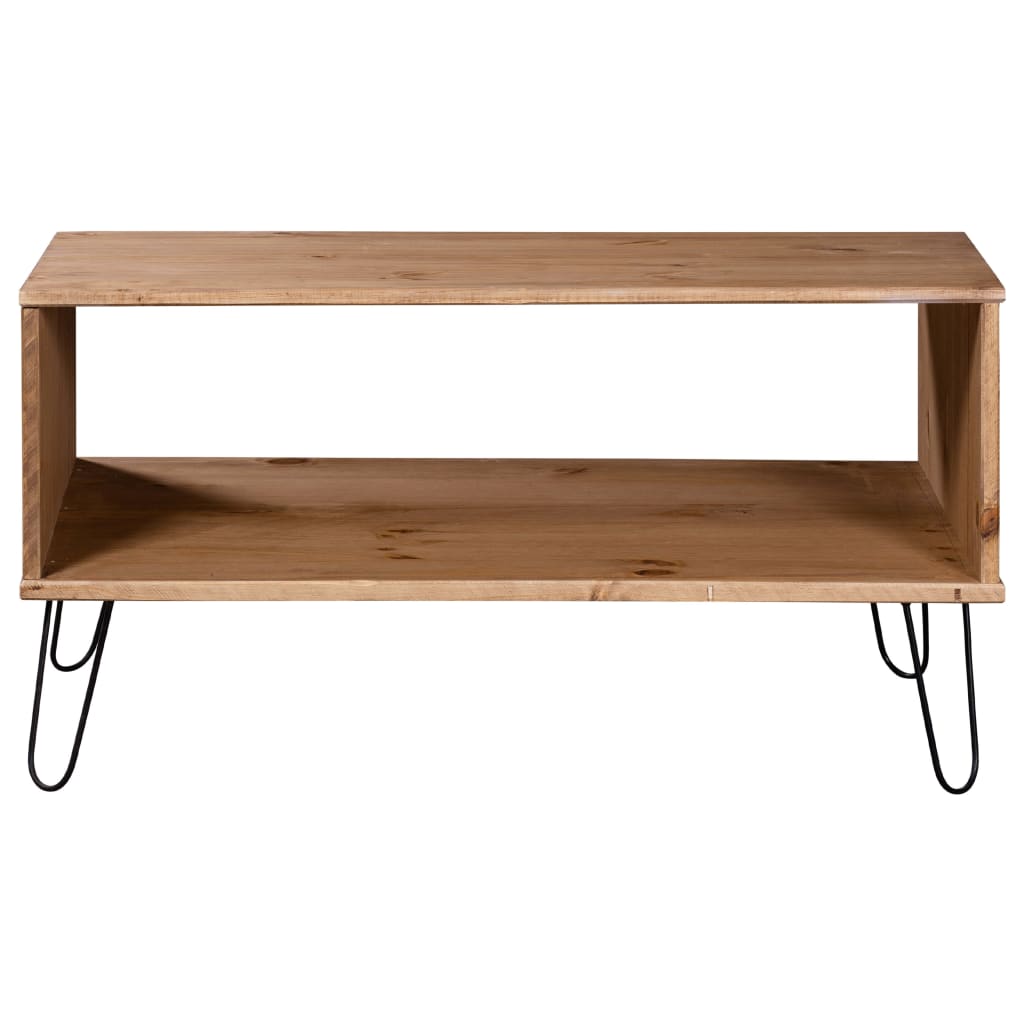 vidaXL Coffee Table New York Light Wood Solid Pine Wood