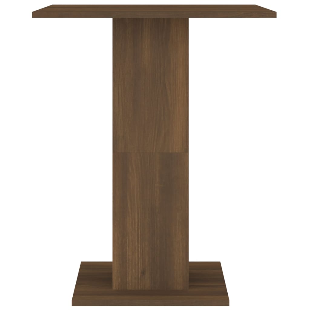 vidaXL Bistro Table Brown Oak 23.6"x23.6"x29.5" Engineered Wood