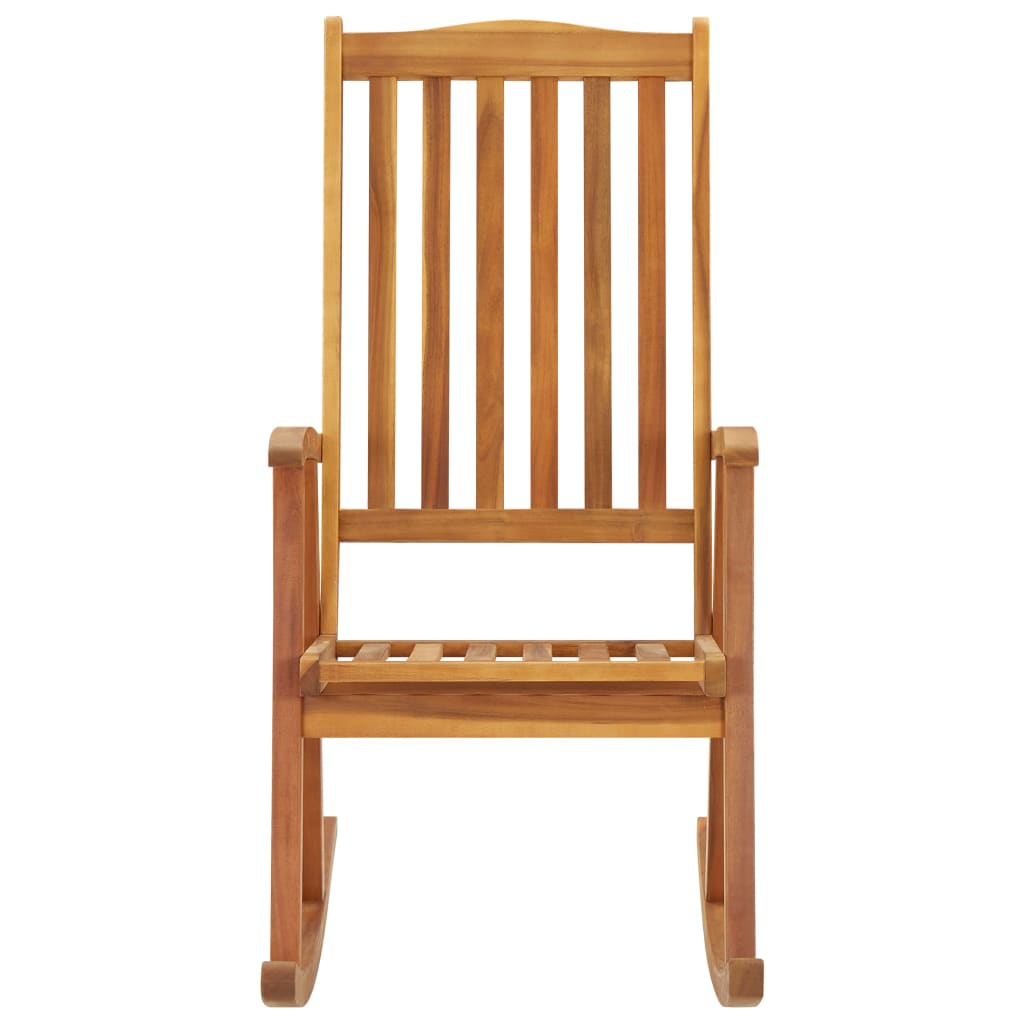 3064179 vidaXL Rocking Chair with Cushions Solid Acacia Wood (311844+43177)
