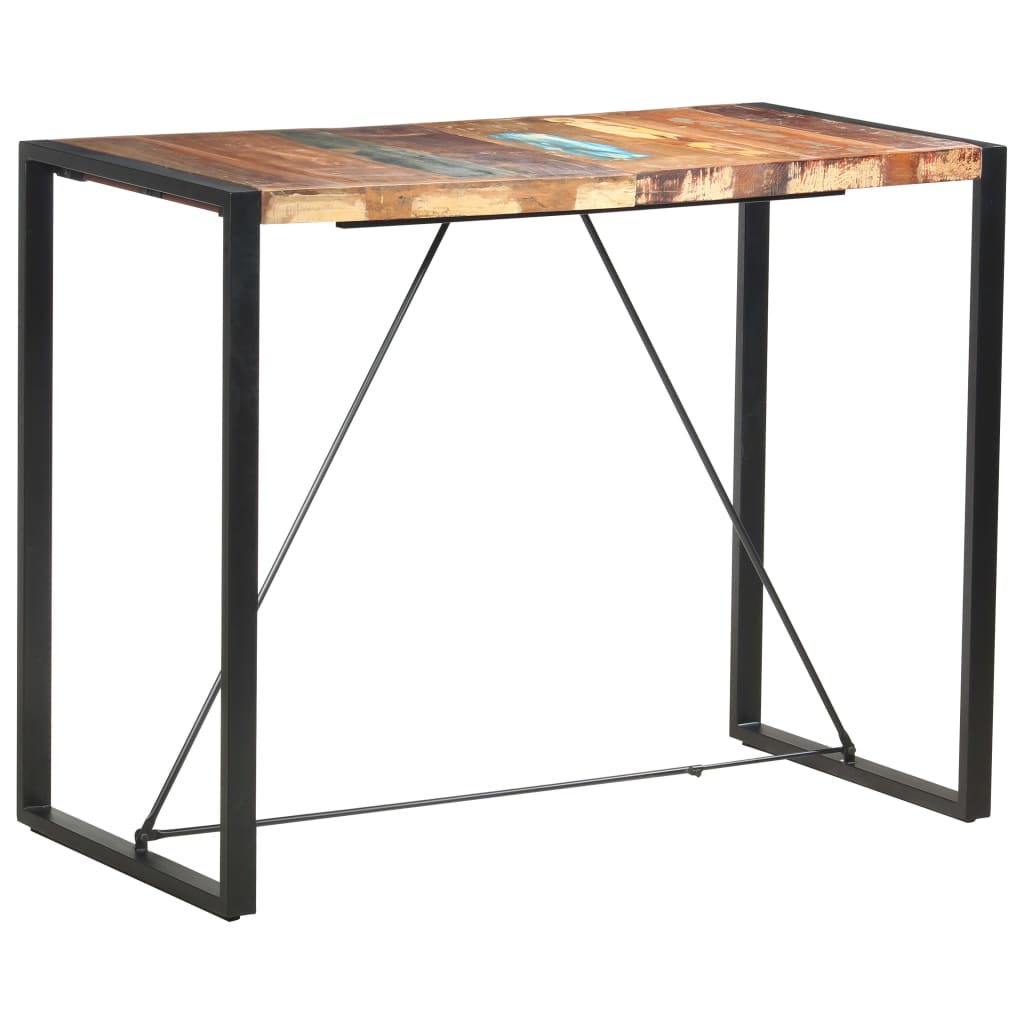 vidaXL Bar Table 55.1"x27.6"x43.3" Solid Reclaimed Wood