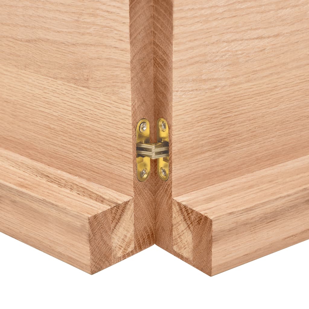 vidaXL Table Top Light Brown 47.2"x19.7"x(0.8"-2.4") Treated Solid Wood Live Edge