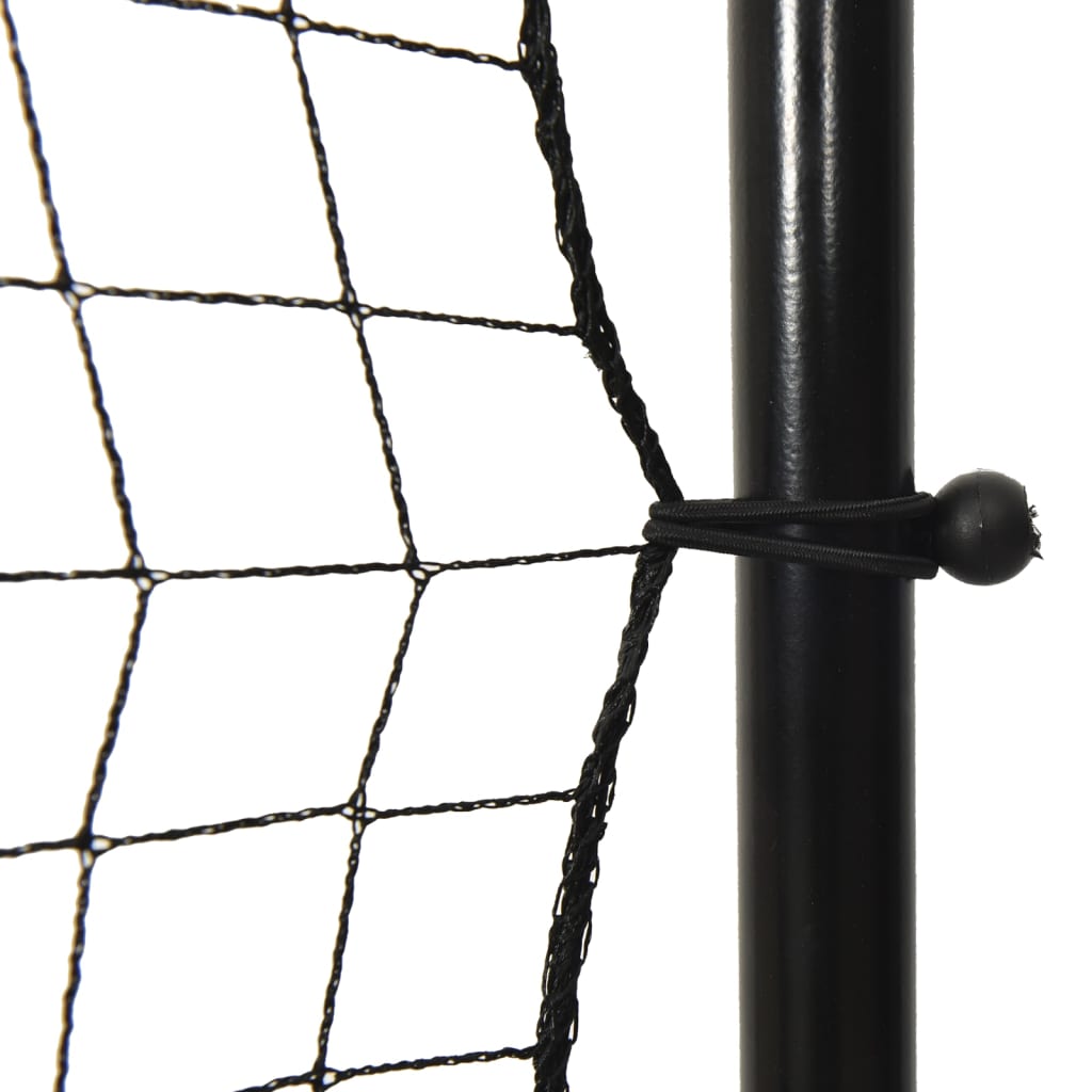 vidaXL Football Rebounder Net Black 144.1"x35.4"x72" HDPE