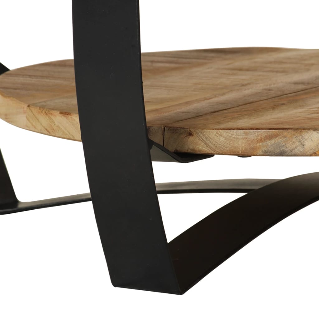 vidaXL Coffee Table Solid Rough Mango Wood 25.6"x12.6"
