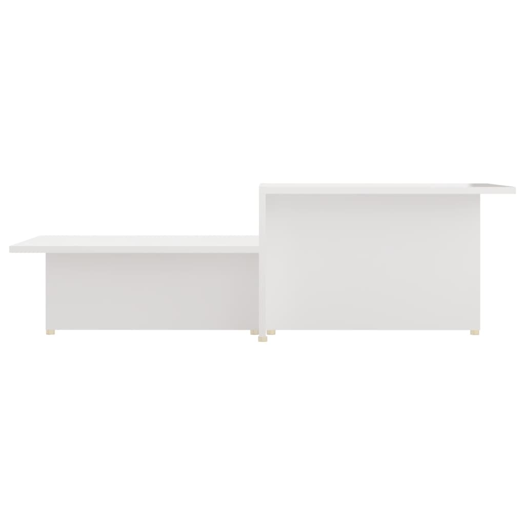 vidaXL Coffee Table High Gloss White 43.9"x19.7"x13" Engineered Wood