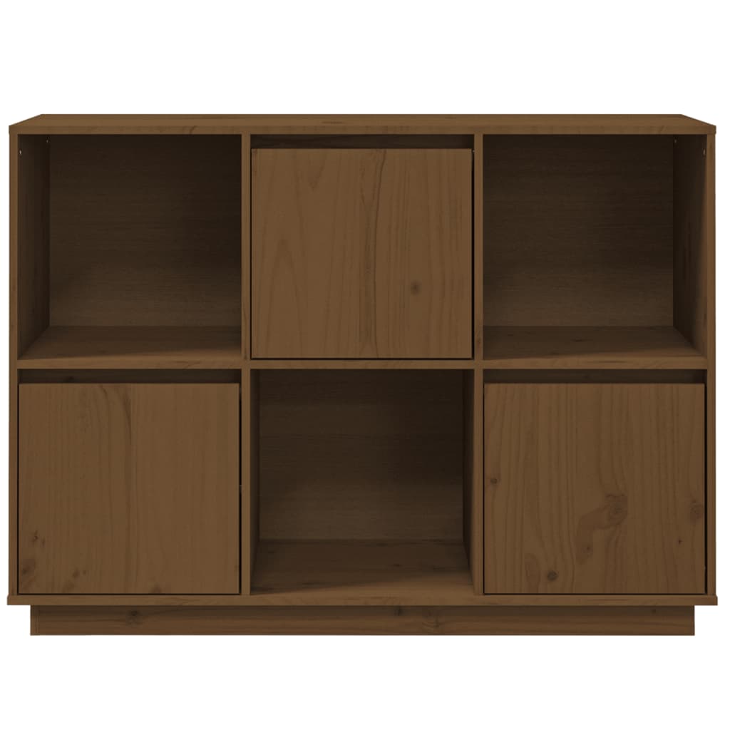 vidaXL Sideboard Honey Brown 43.5"x13.8"x31.5" Solid Wood Pine