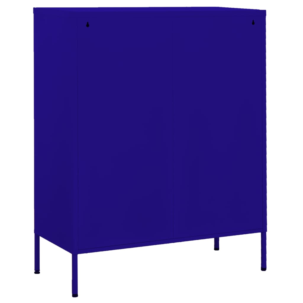 vidaXL Storage Cabinet Navy Blue 31.5"x13.8"x40" Steel