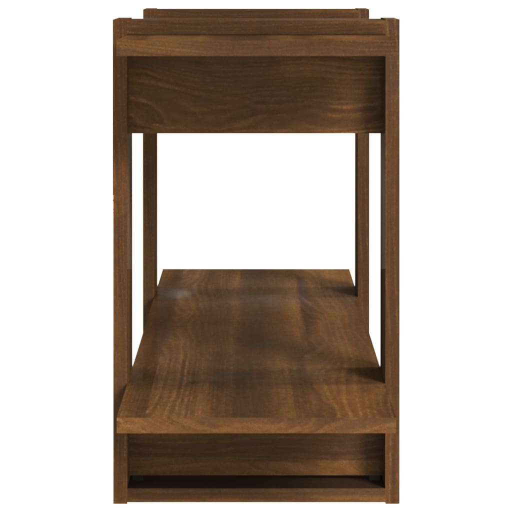 vidaXL Book Cabinet Brown Oak 39.4"x11.8"x20.1" Engineered Wood