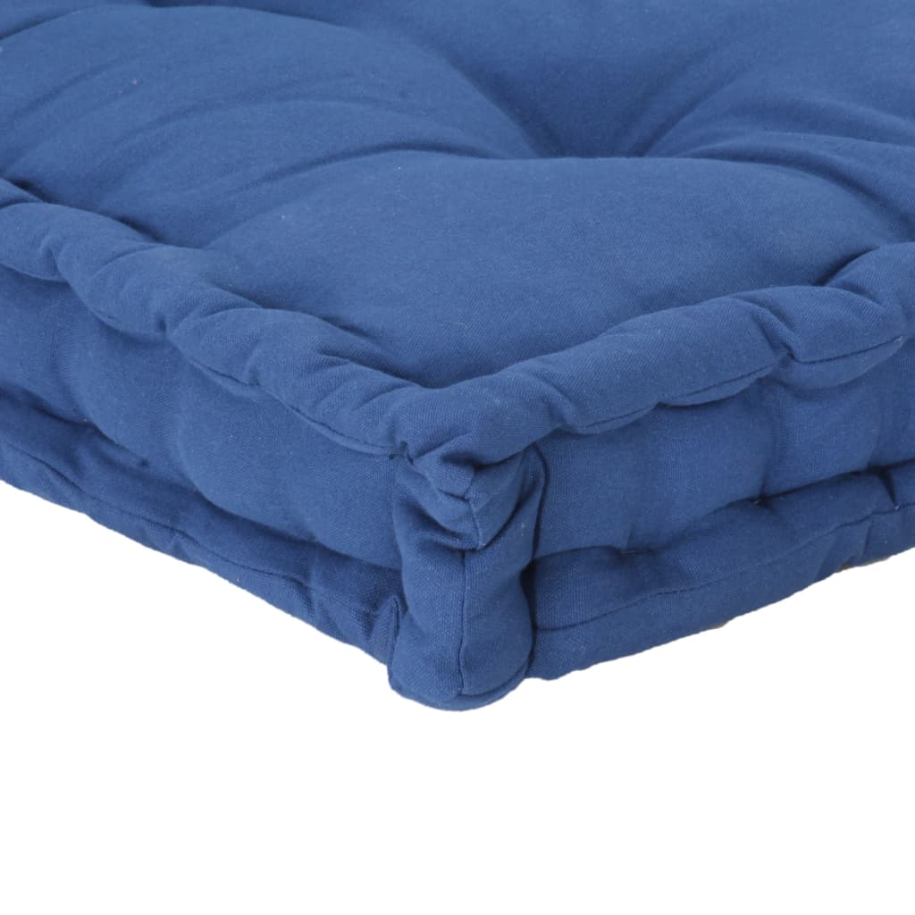 vidaXL Pallet Floor Cushion Cotton 47.2"x31.5"x3.9" Light Blue