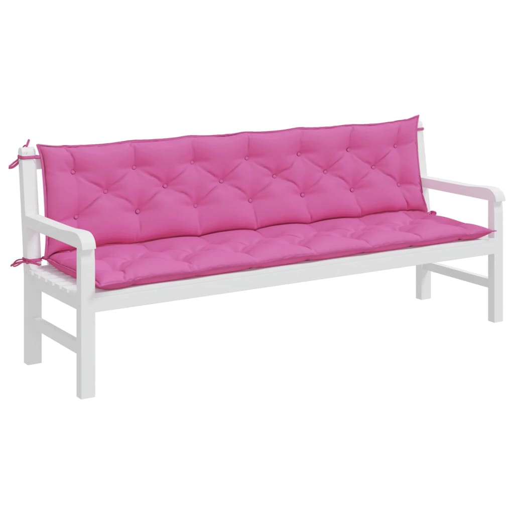 vidaXL Garden Bench Cushions 2pcs Pink 78.7"x19.7"x2.8" Fabric