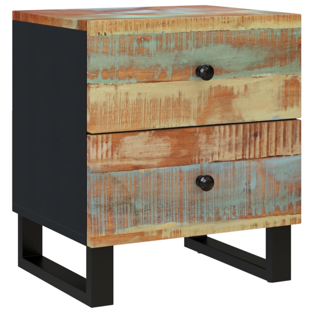 vidaXL Bedside Cabinets 2 pcs 15.7"x13"x18.1" Solid Wood Reclaimed