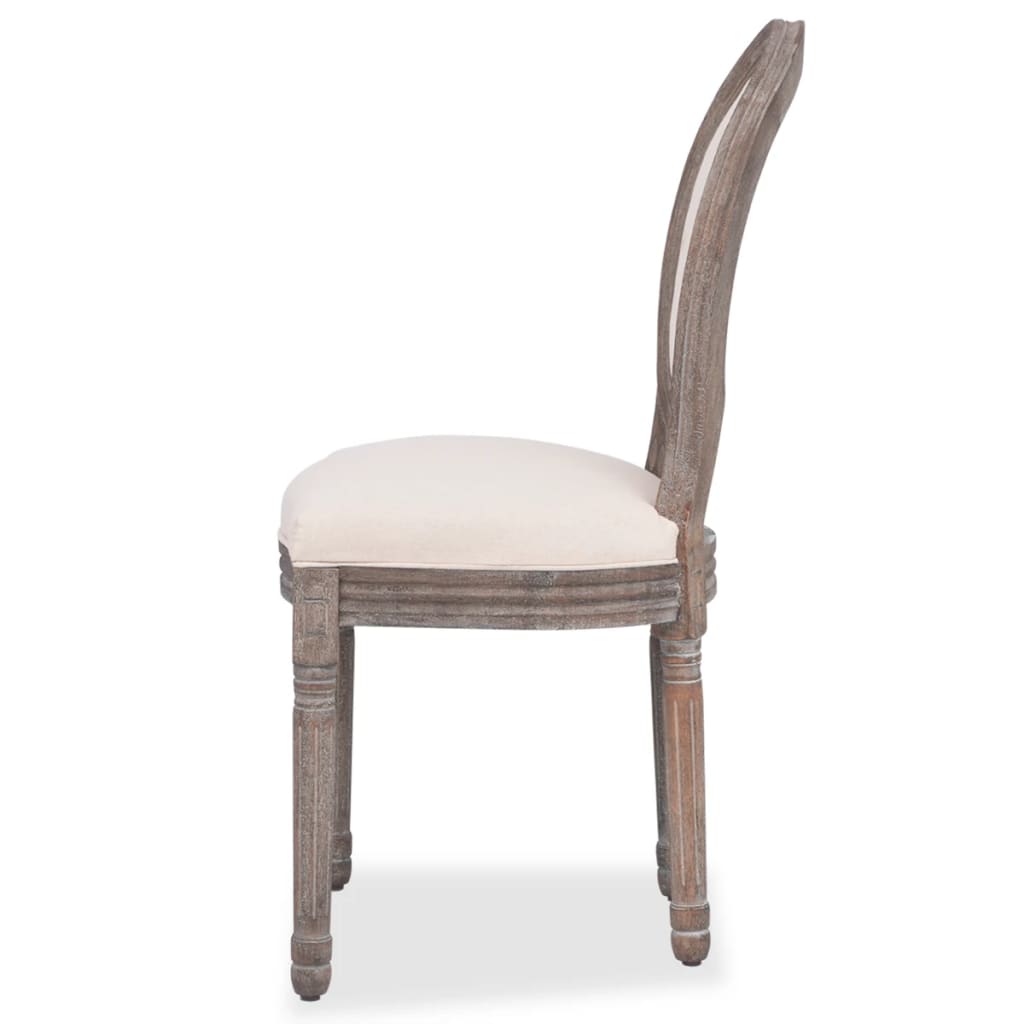 vidaXL Dining Chairs 4 pcs Cream Fabric