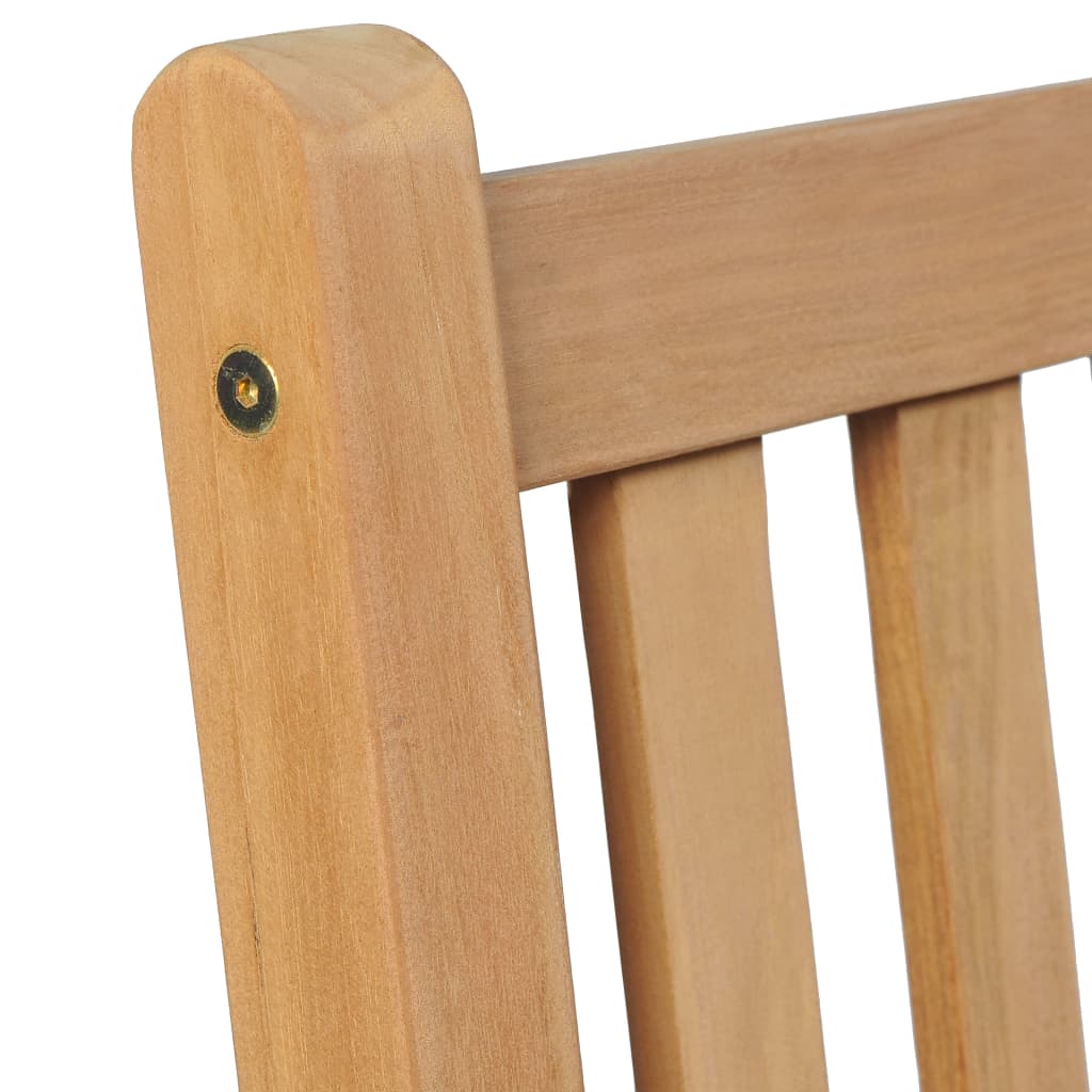vidaXL Patio Chairs 8 pcs with Beige Cushions Solid Teak Wood