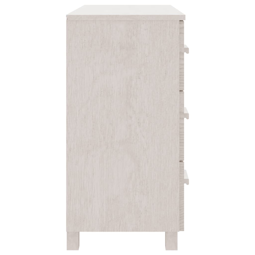 vidaXL Sideboard White 35.4"x15.7"x31.5" Solid Pinewood