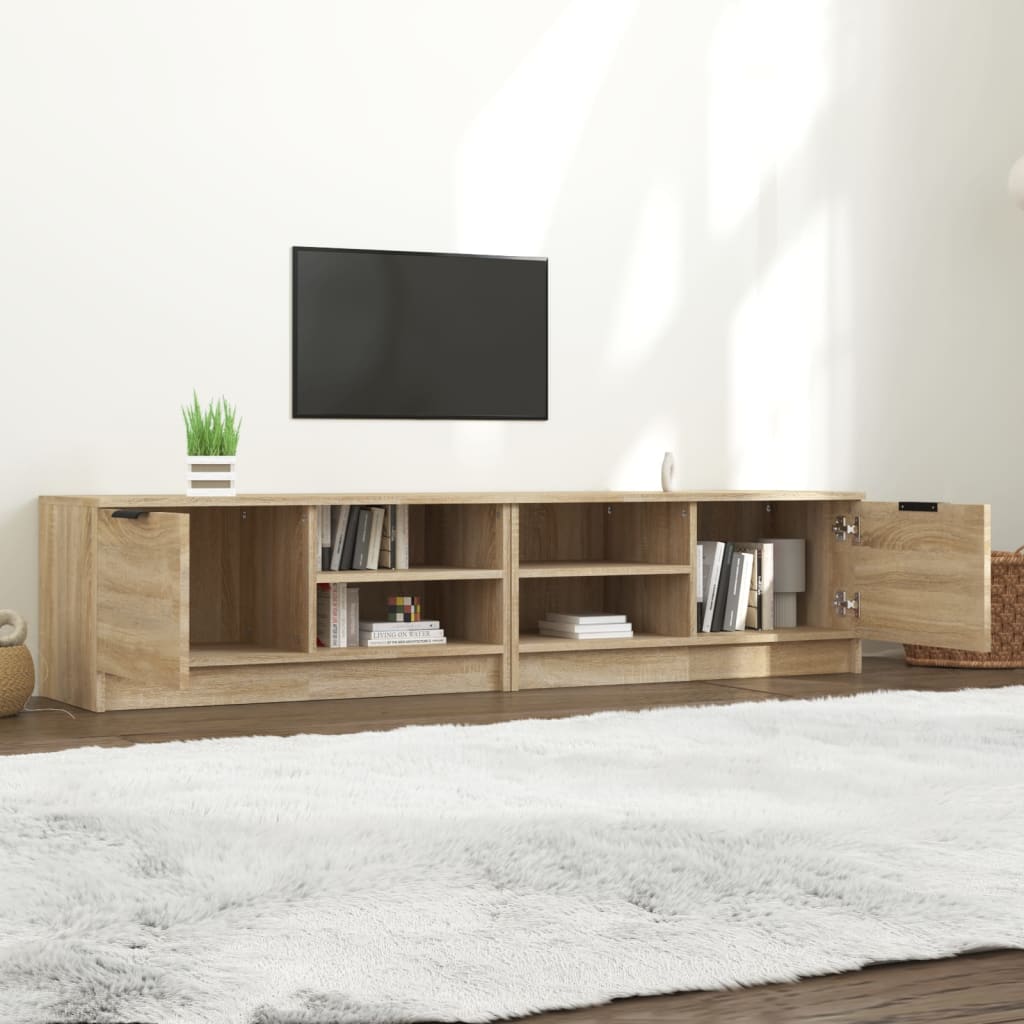 vidaXL TV Cabinets 2 pcs Sonoma Oak 31.5"x13.8"x14.4" Engineered Wood