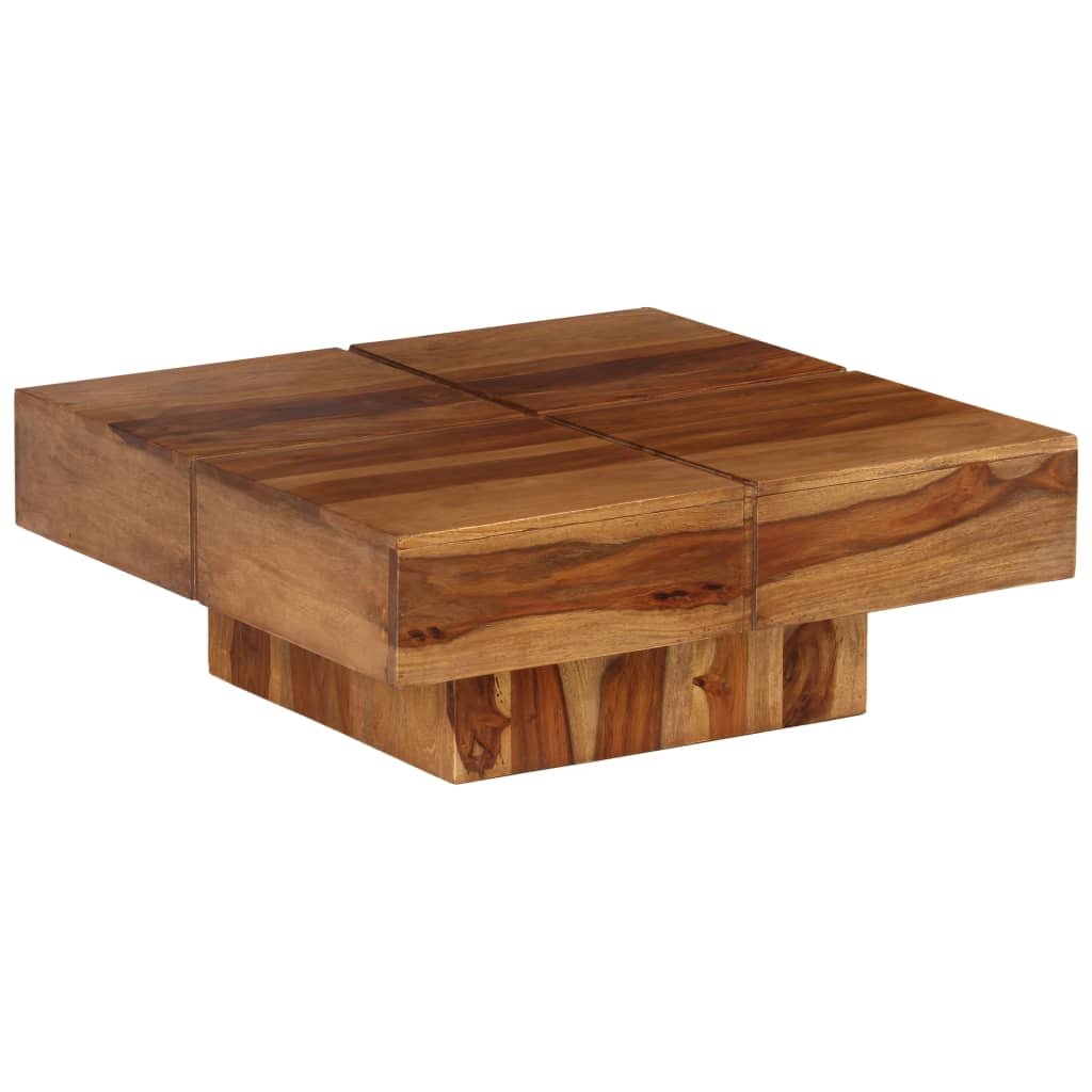 vidaXL Coffee Table 31.5"x31.5"x11.8" Solid Wood Acacia