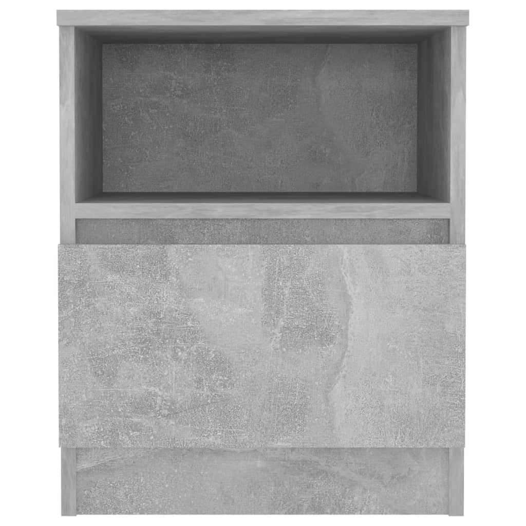 vidaXL Bed Cabinets 2 pcs Concrete Gray 15.7"x15.7"x19.7" Engineered Wood